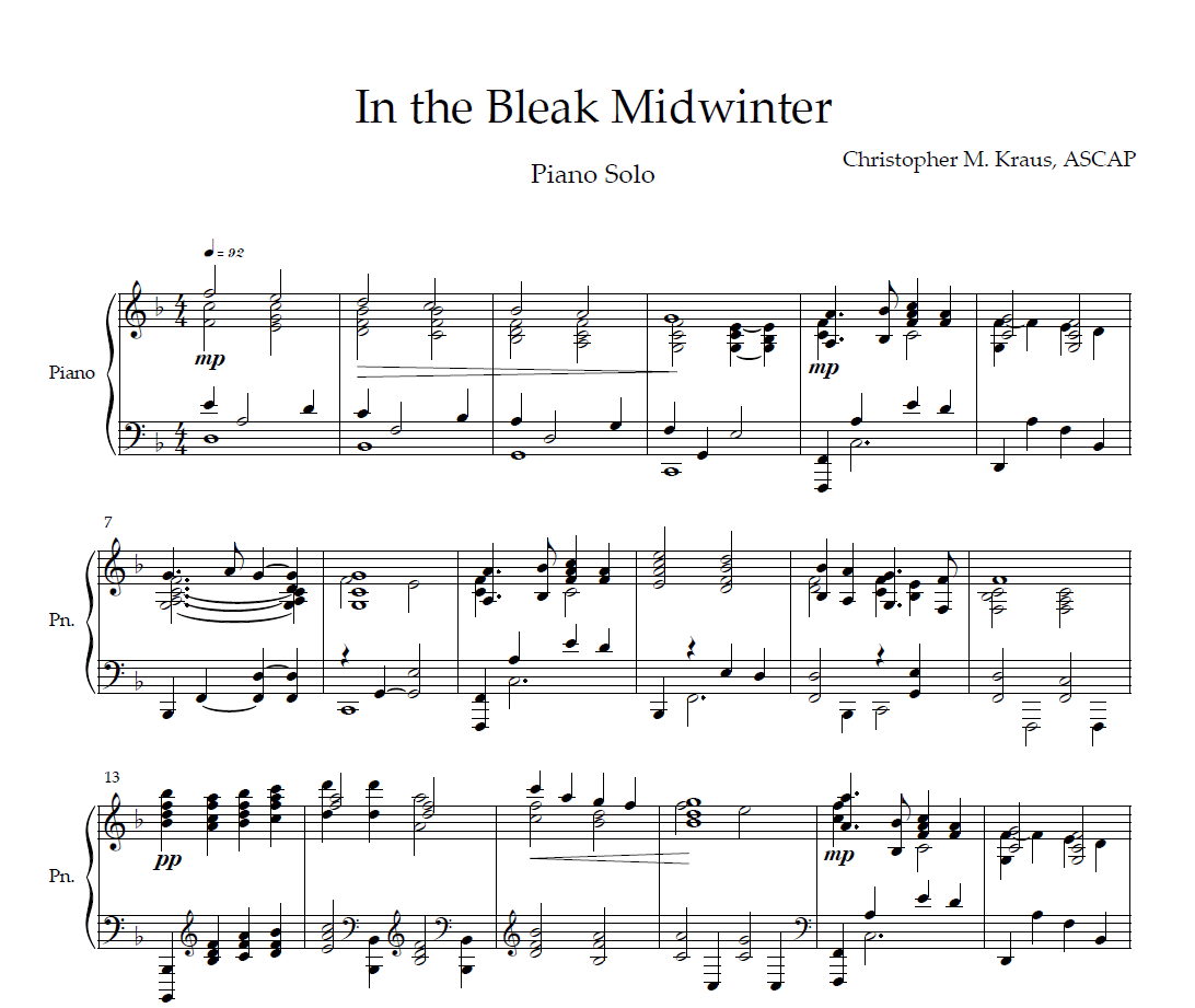 Cover of In the Bleak Midwinter