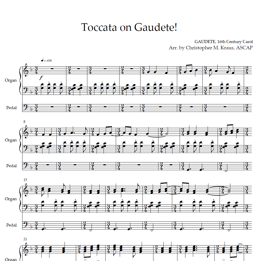 Cover of Toccata on Gaudete!